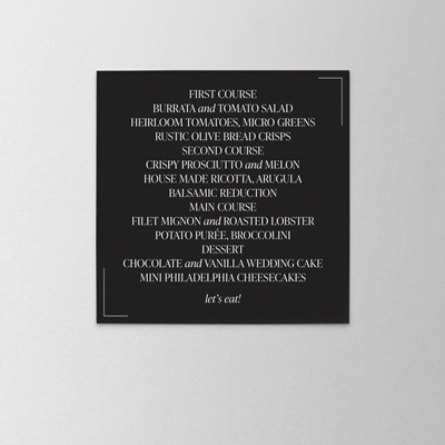 Minimalist Menu