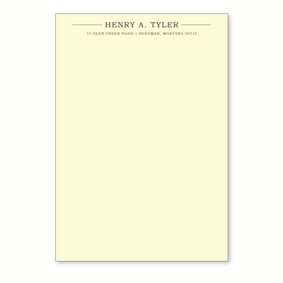 Whitman Stationery Sheet