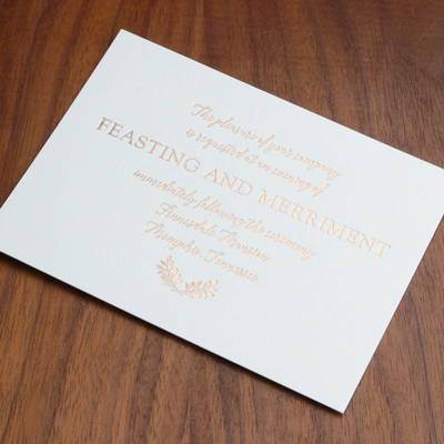 Coronet Reception Card