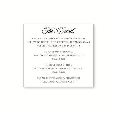 Tapestry Details Card