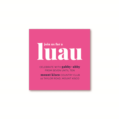 Pink Paradise Party Card