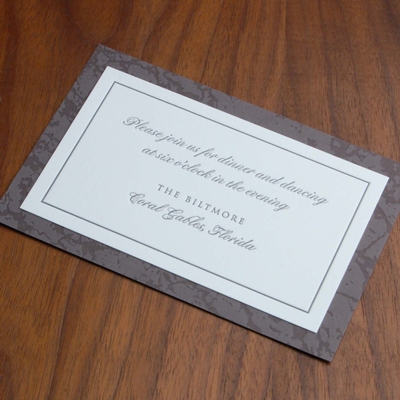 Sculpture Reception Card