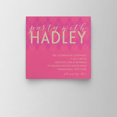 Argyle Party Card