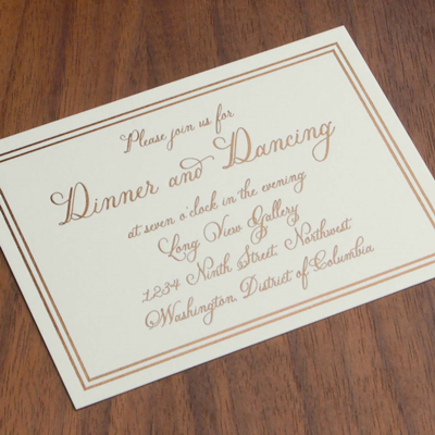 Louvre Reception Card