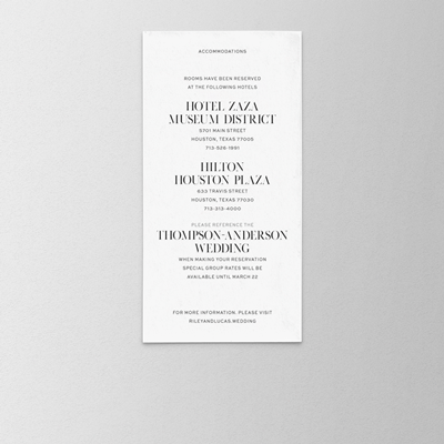 Bandeau Accommodations Card