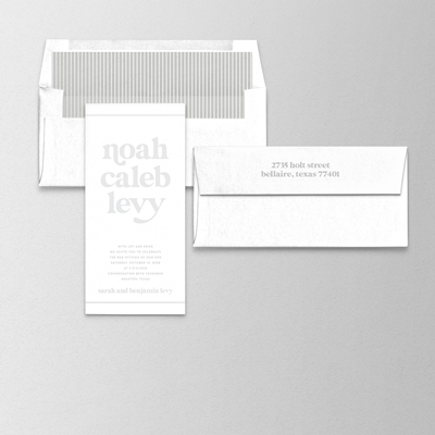 Order a Sample - Monochrome Invitation