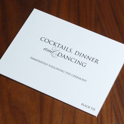 Pure Opulence Reception Card