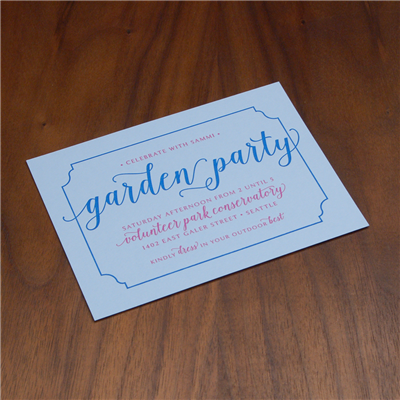 Blue Belle Party Card