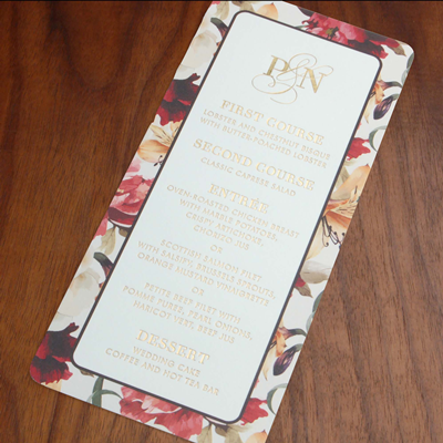 Modern Royalty Menu