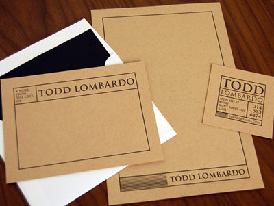 Name Brand Stationery Sheet