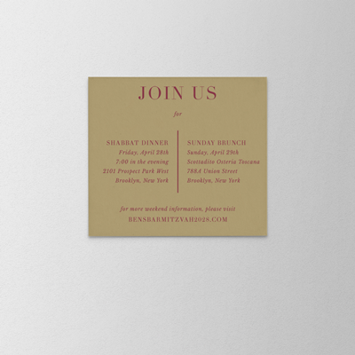 Raise The Bar Weekend Card